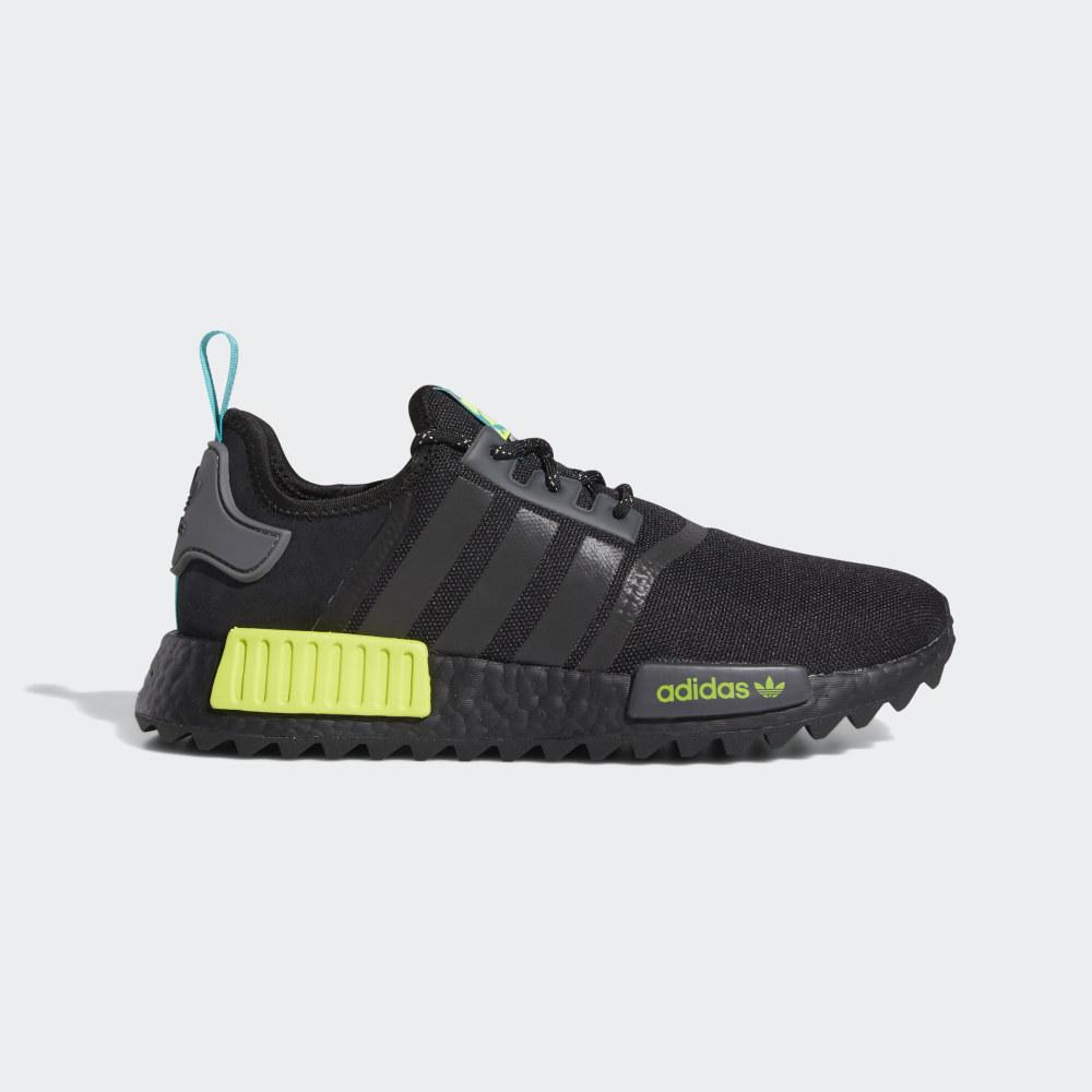 Adidas Men's NMD_R1 Trail Originals Shoes Black/Blue/Yellow Ireland FV2466